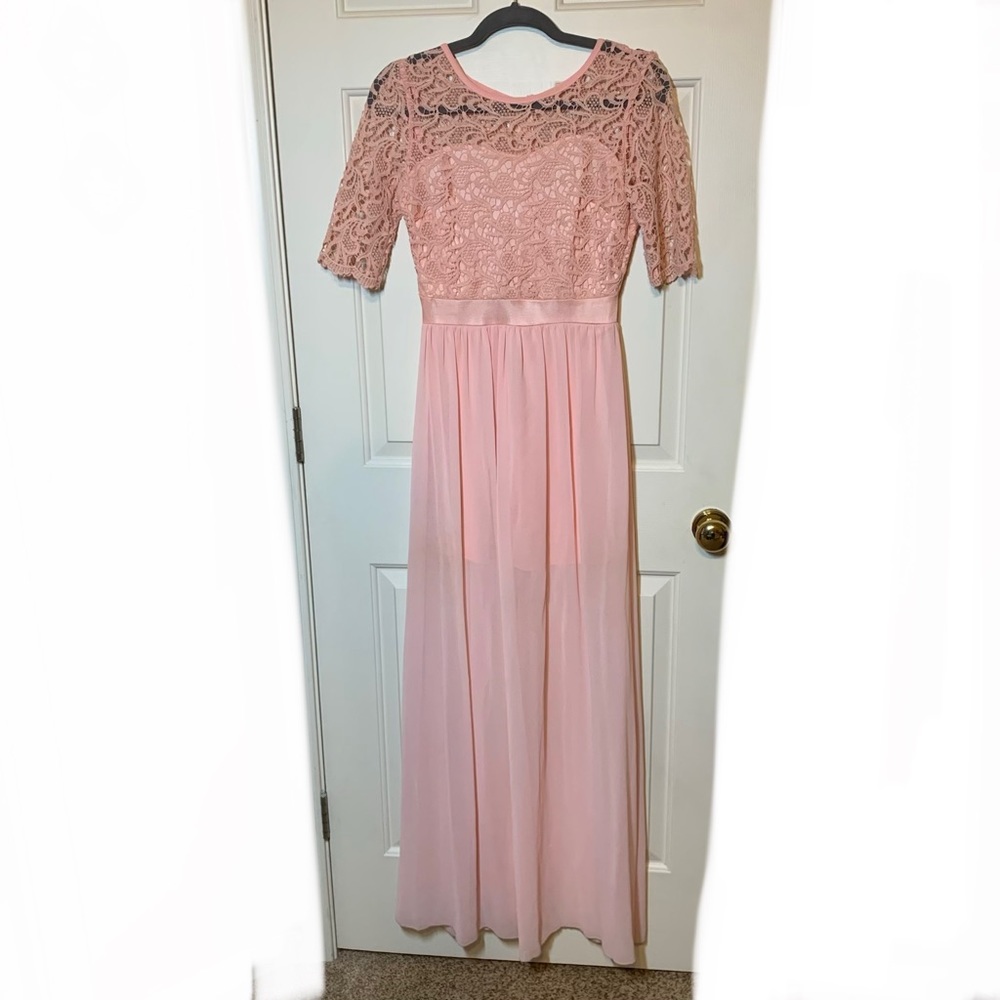💚Maxi Dress with Lace On Top